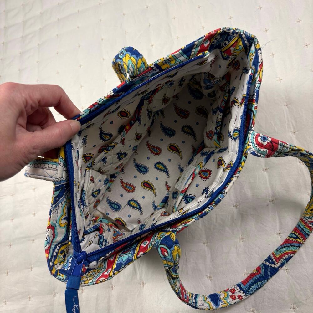 Vera Bradley Shoulder Tote Bag in Marina Paisley Retired 2013 Casual Cottagecore - Picture 5 of 11